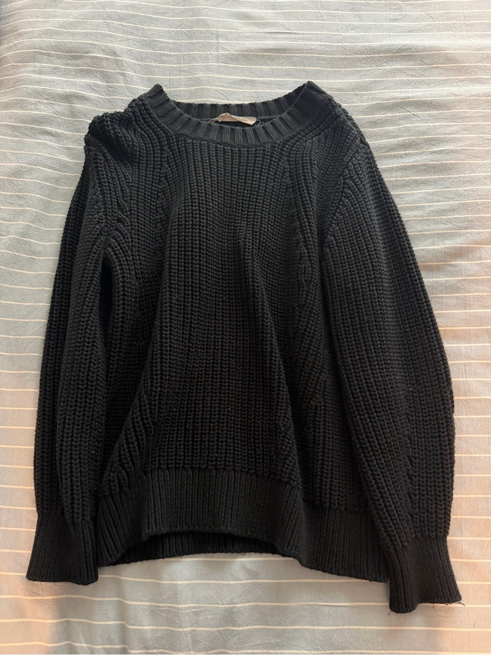 Everlane The Texture Cotton Crew - Black